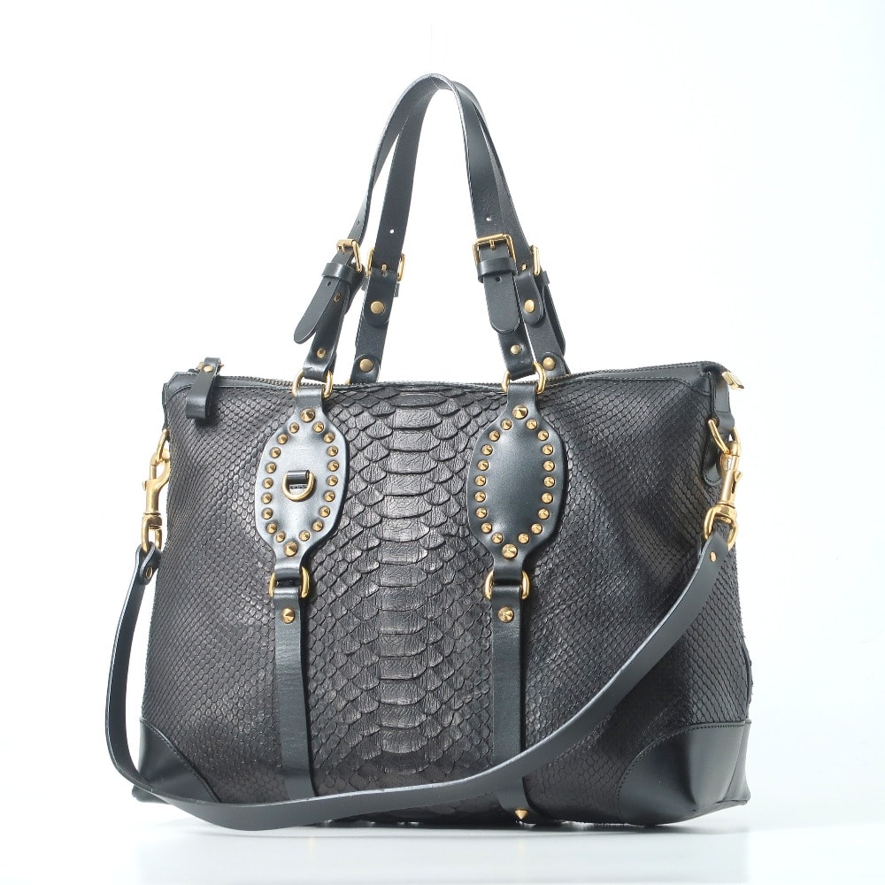 GUCCI グッチ ハンドバッグ 2WAY パイソン レザー スタッズ ショルダー バッグ 鞄 ブランド古着【中古】20250624/RA4870