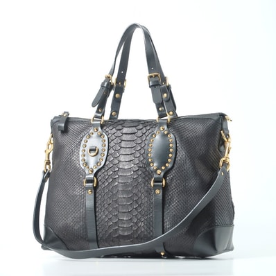 GUCCI グッチ ハンドバッグ 2WAY パイソン レザー スタッズ ショルダー バッグ 鞄 ブランド古着【中古】20250624/RA4870