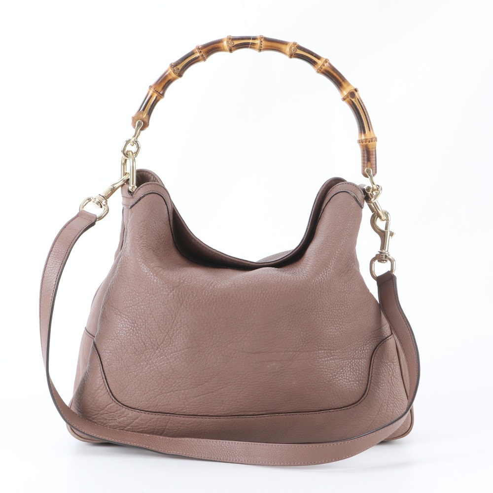■極美品 グッチ バンブー ダイアナ282315 ショルダーバッグ レザー
