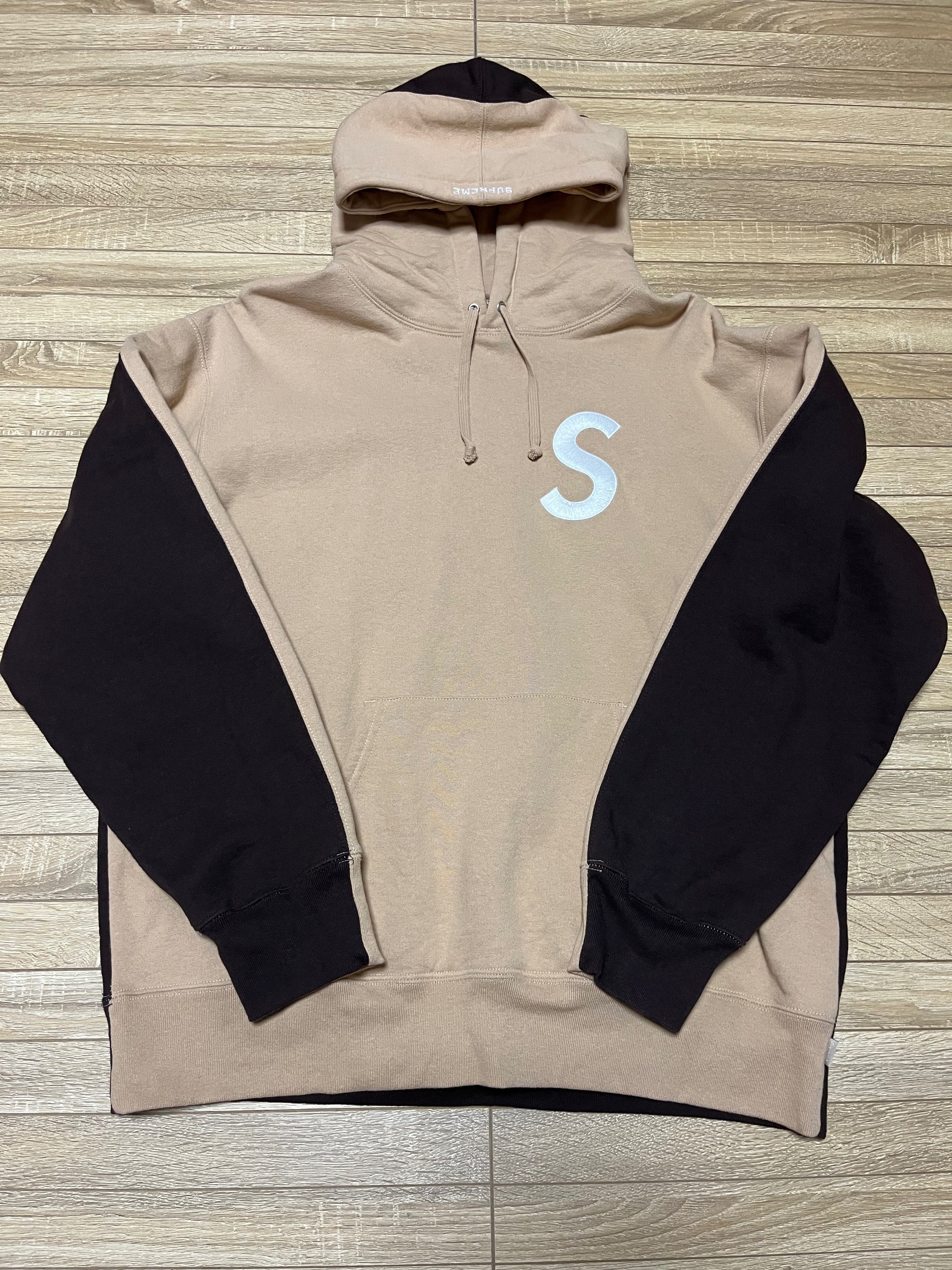 Supreme S Logo Split Hooded Sweatshirt "Tan"