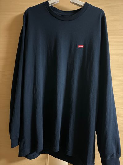 Supreme Small Box L/S Tee "Navy"(24SS)