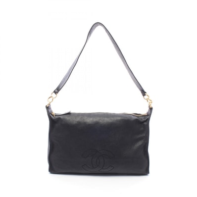 シャネル CHANEL ココマーク ショルダーバッグ バッグ レザー レディース ブラック系 【中古】