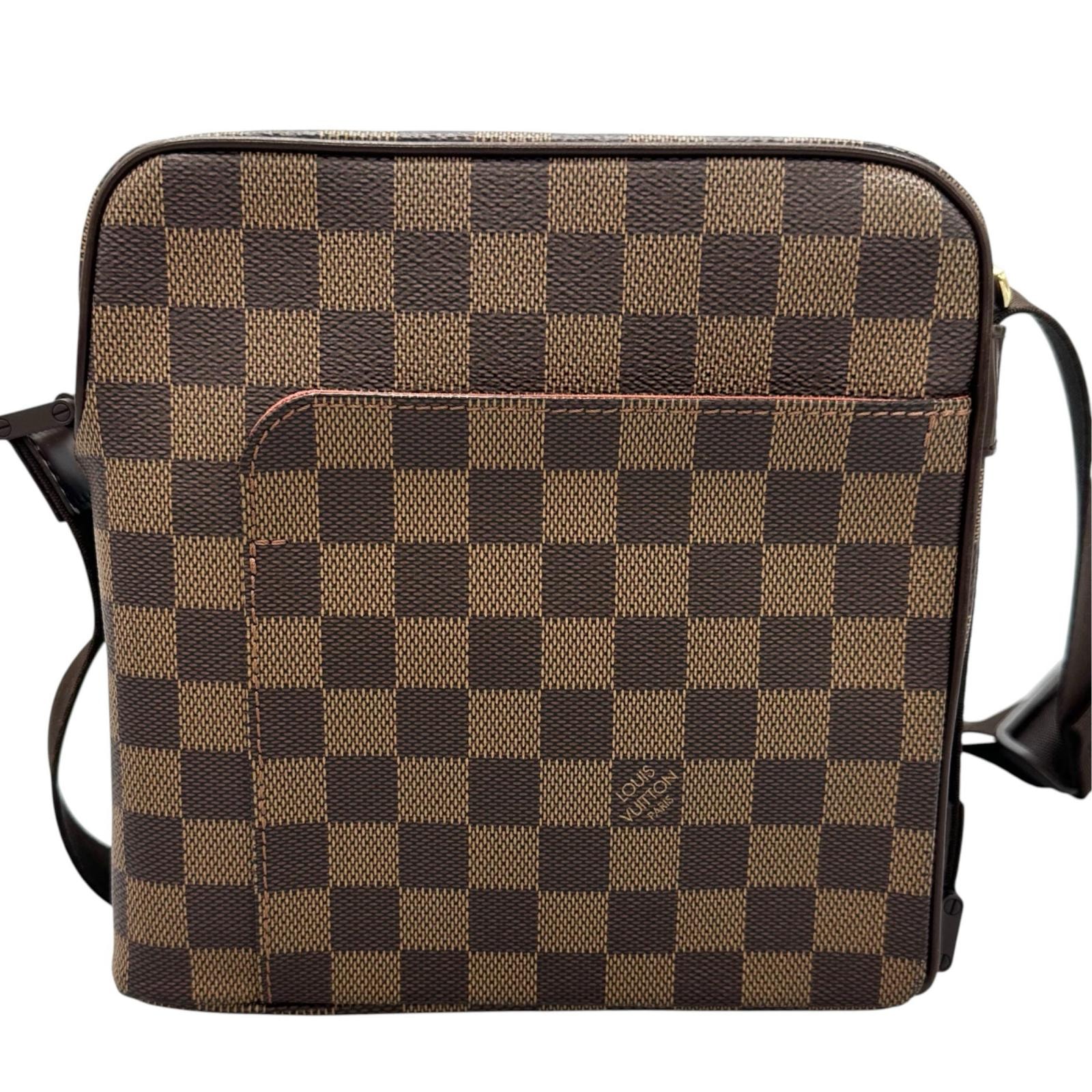 美品 LOUIS VUITTON ルイ・ヴィトン ダミエ オラフPM N41442 ショルダーバッグ ダミエキャンバス ブラウン レディース【中古】