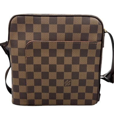 美品 LOUIS VUITTON ルイ・ヴィトン ダミエ オラフPM N41442 ショルダーバッグ ダミエキャンバス ブラウン レディース【中古】