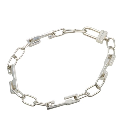 【中古】 グッチ ブレスレット スクエアG シルバー925 約13.5g シルバー チェーン アクセサリー キー レディース 女性 GUCCI