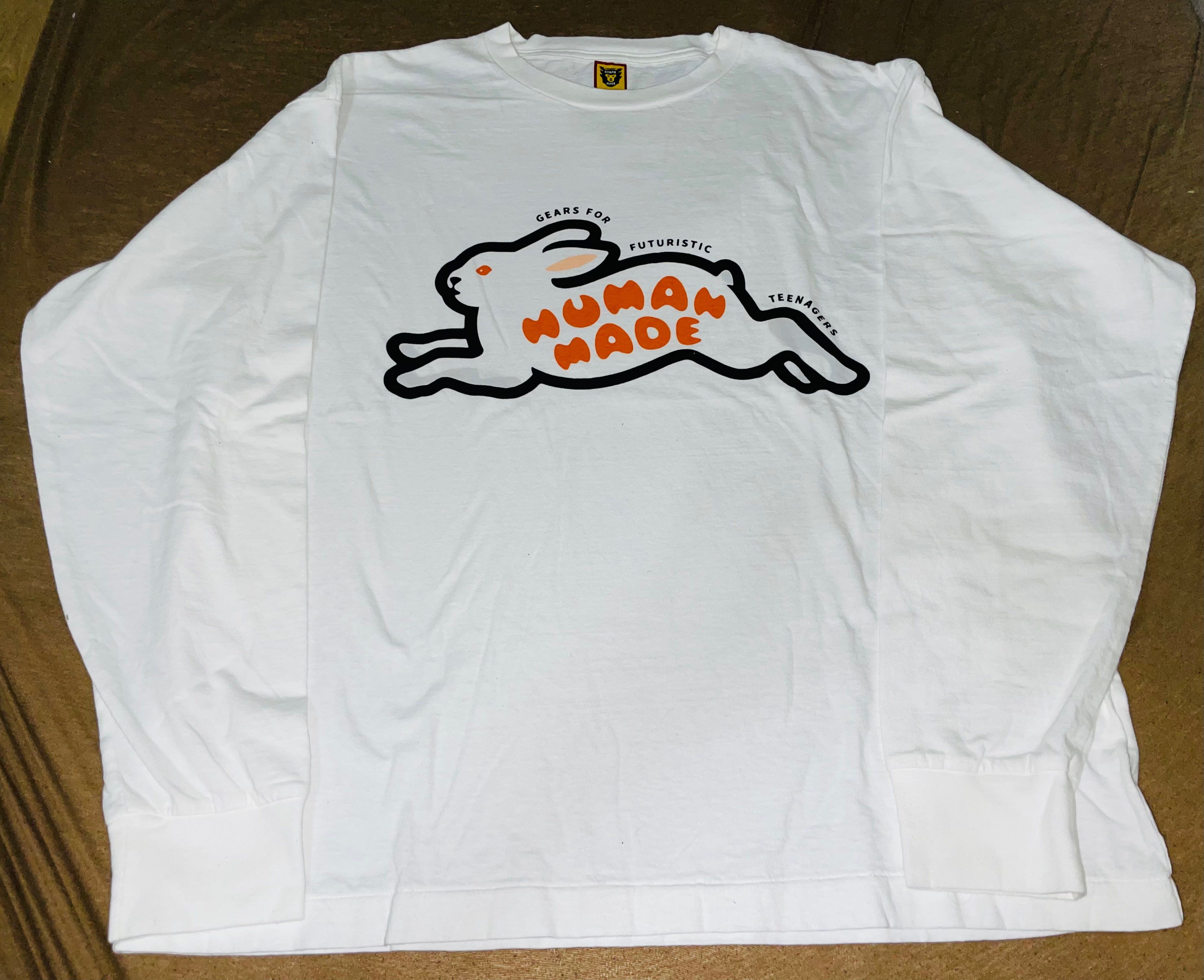 HUMAN MADE RABBIT L/S T-SHIRT "White"