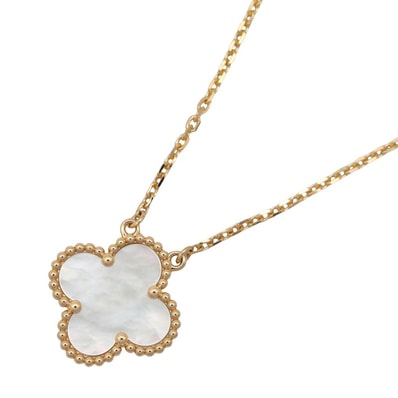 ヴァンクリーフ&アーペル Van Cleef & Arpels ヴィンテージ アルハンブラ マザーオブパール ネックレス ネックレス ジュエリー K18(イエローゴールド) マザーオブパール レディース ホワイト系 / ゴールド系
