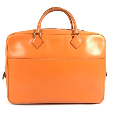 エルメス HERMES プリュムドッグ38 プリュムドッグ 38 カバン トートバッグ ハンドバッグ 書類バッグ ビジネスバッグ レザー オレンジ