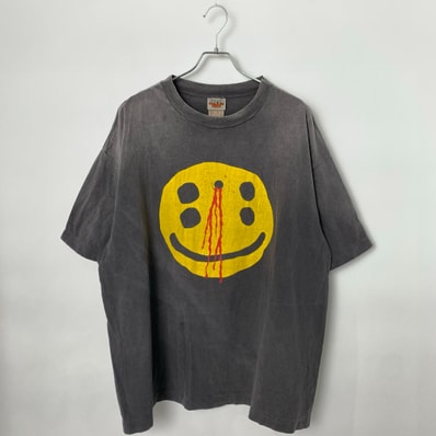 SAINT Mxxxxxx x Cactus Plant Flea Market SS Tee Smile "Black"