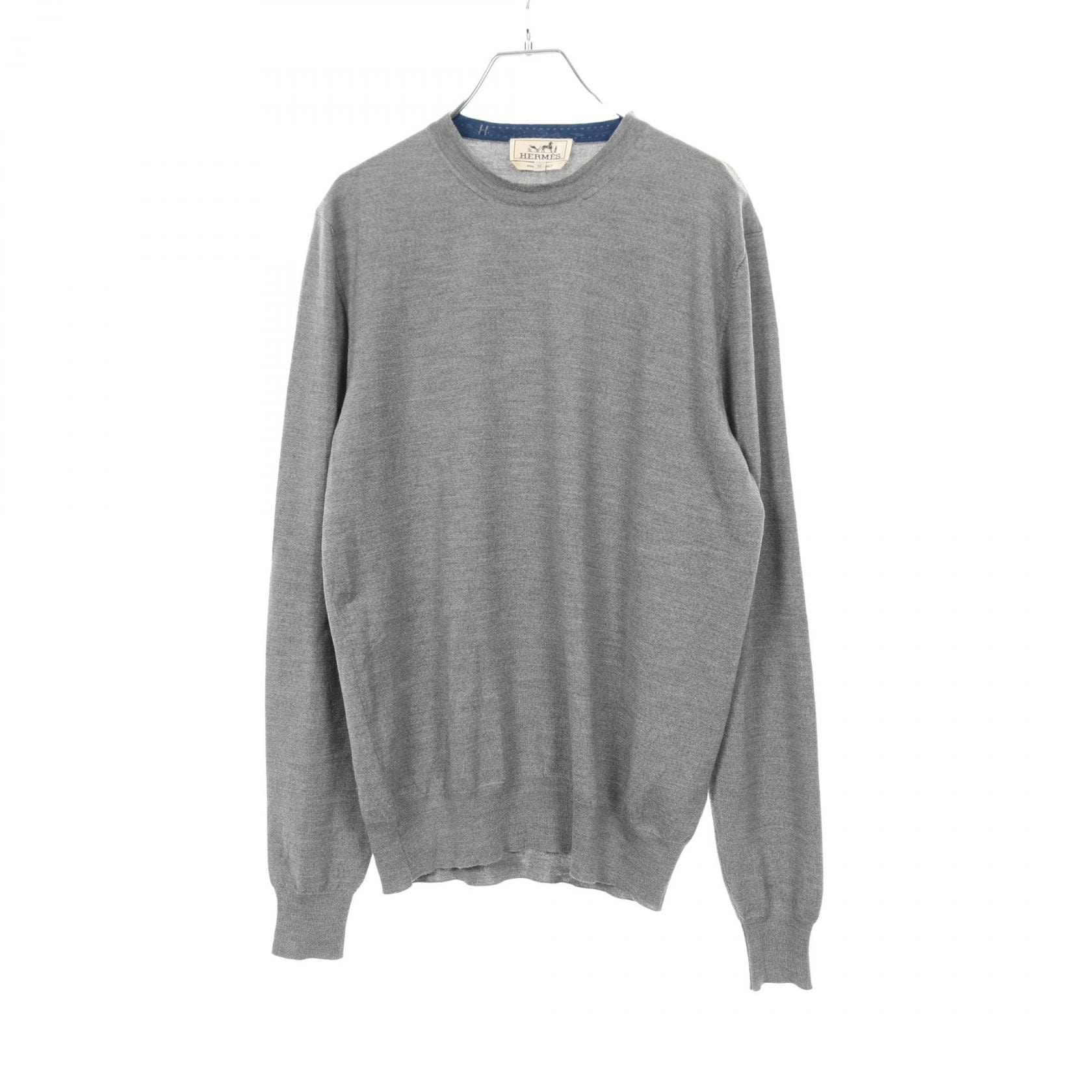 エルメス HERMES ニット 衣料品 トップス ウール メンズ グレー系 【中古】