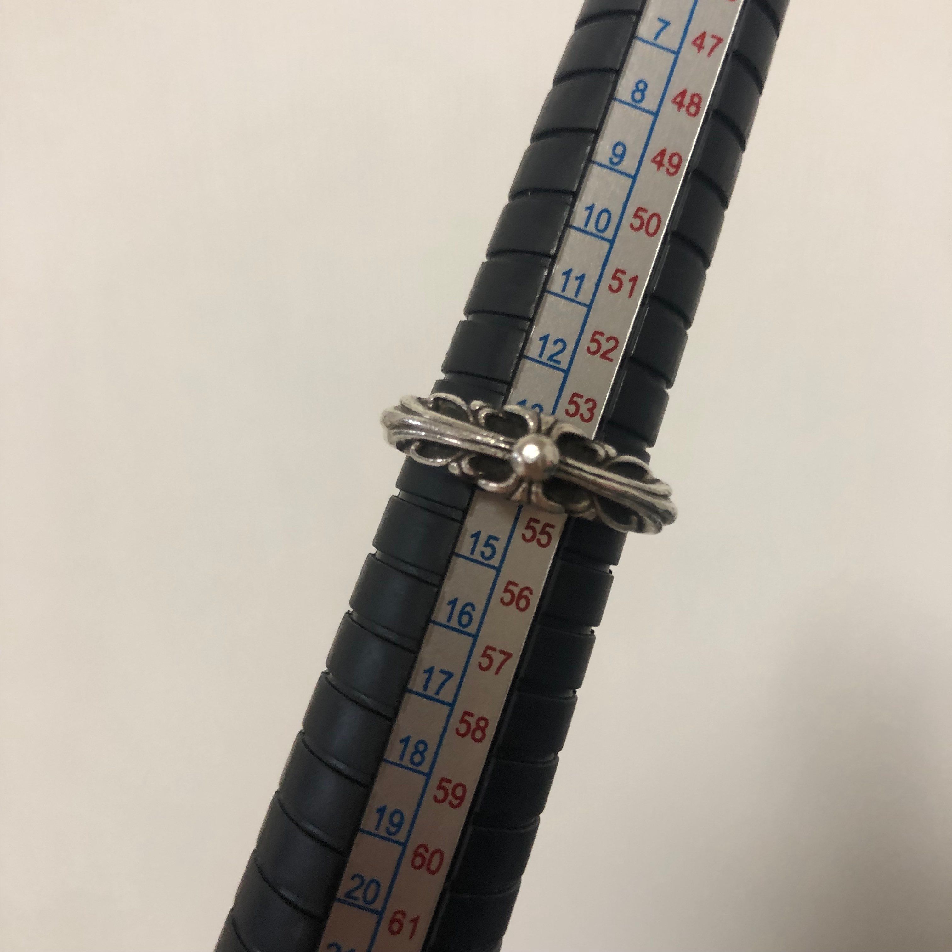 Chrome Hearts Baby Classic Ring W / Floral Cross "Silver"