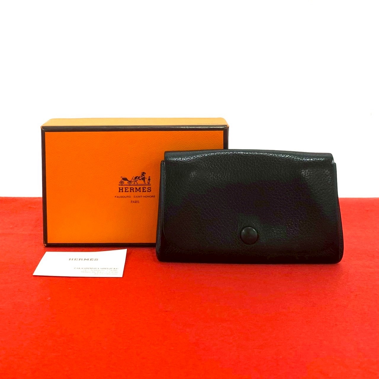 HERMES エルメス MC2 ニュートン シェーブル 二つ折り財布 ブラック
33069