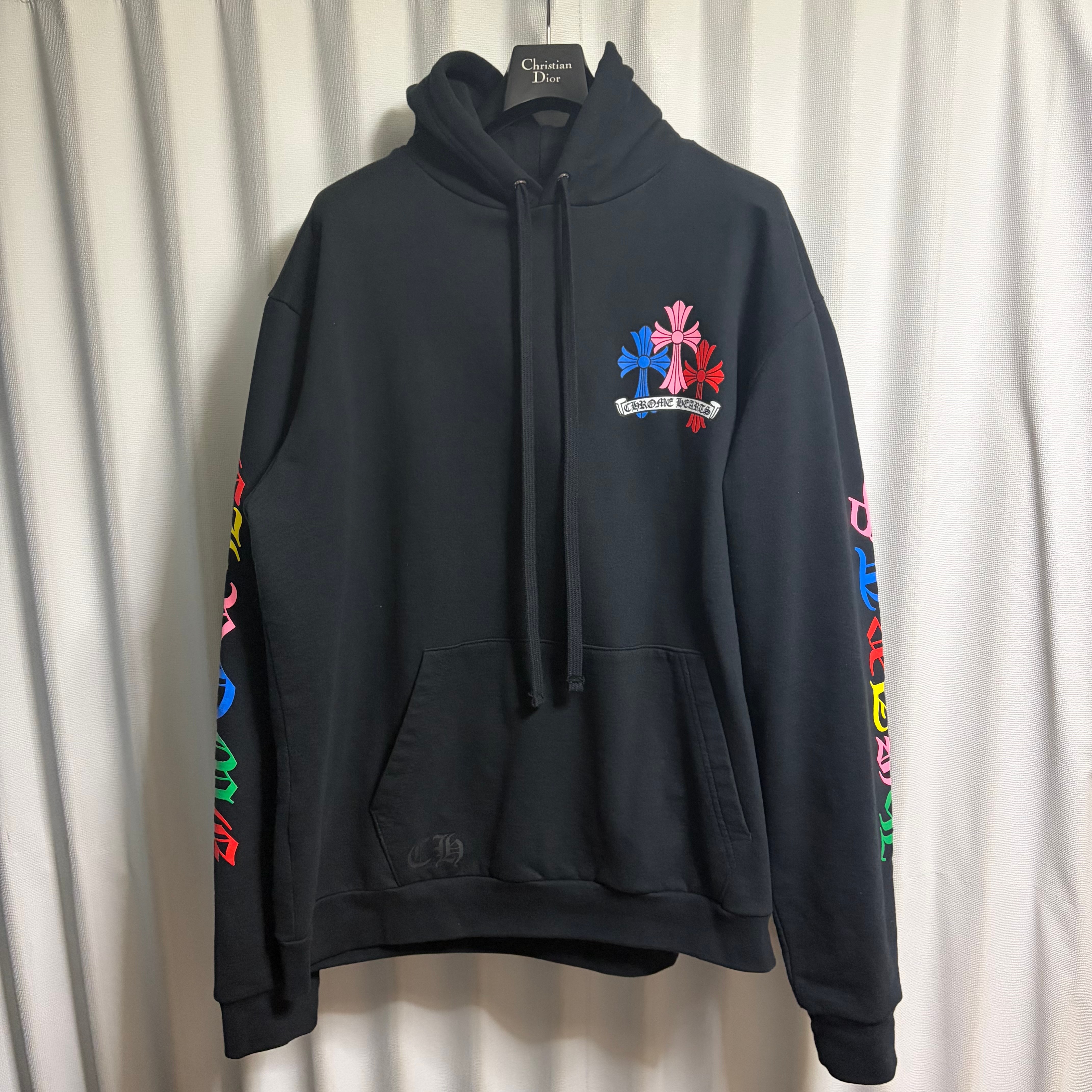 Chrome Hearts Multi Color Cross Cemetery Zip Up Hoodie "Black"