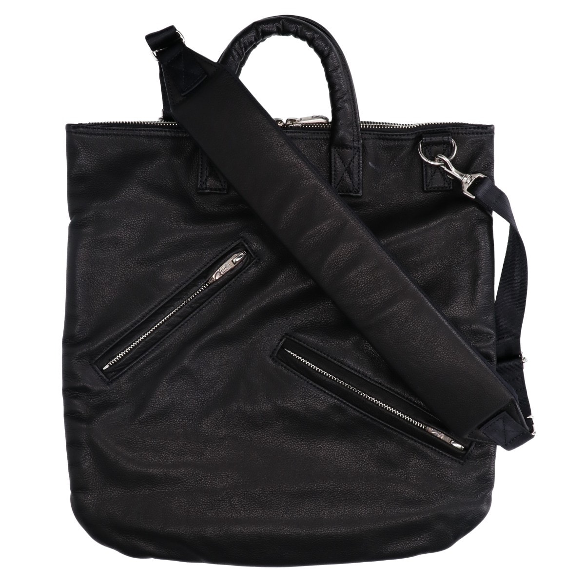ポータークラシック 新品同様 PC-050-2502 PC RIDERS LEATHER NEWTON HELMET CASE W/LOVE&PEACE SILVER