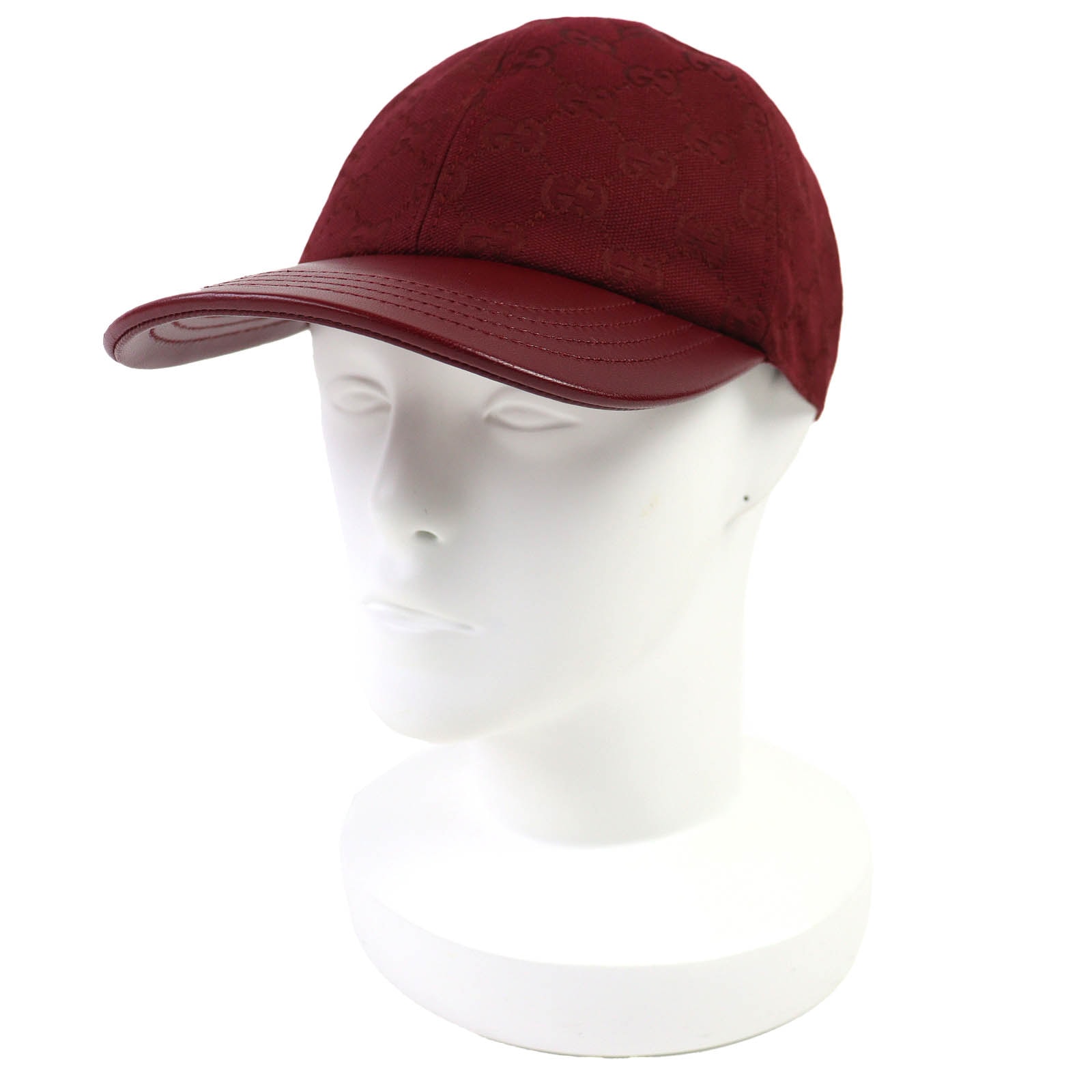 極美品 グッチ GGモノグラムキャンバス ベースボールキャップ L 833272