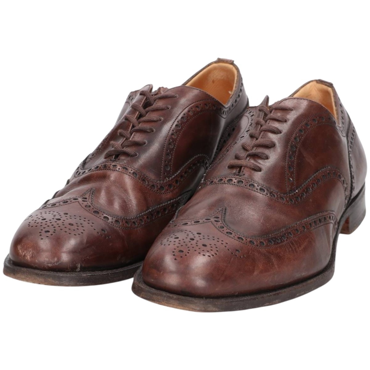 古着 チャーチ CHURCH'S CUSTOM GRADE フルブローグ ウイングチップシューズ 英国製 11 メンズ29.0cm相当/saa014656