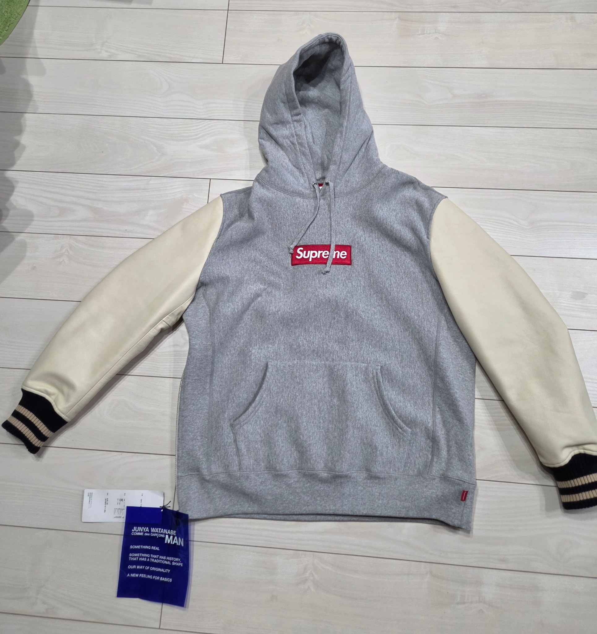 Supreme x JUNYA WATANABE COMME des GARCONS MAN Box Logo Hoodie Customize "Grey"