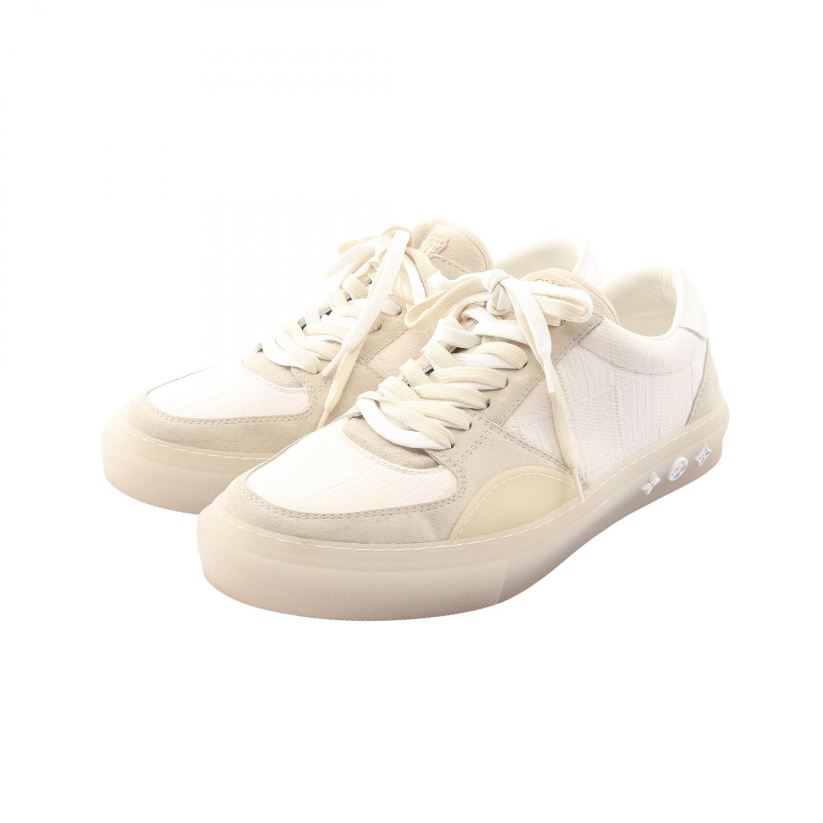 ルイ・ヴィトン LOUIS VUITTON LVオリライン ダミエジャイアント スニーカー 靴 キャンバス スウェード メンズ アイボリー系 【中古】
