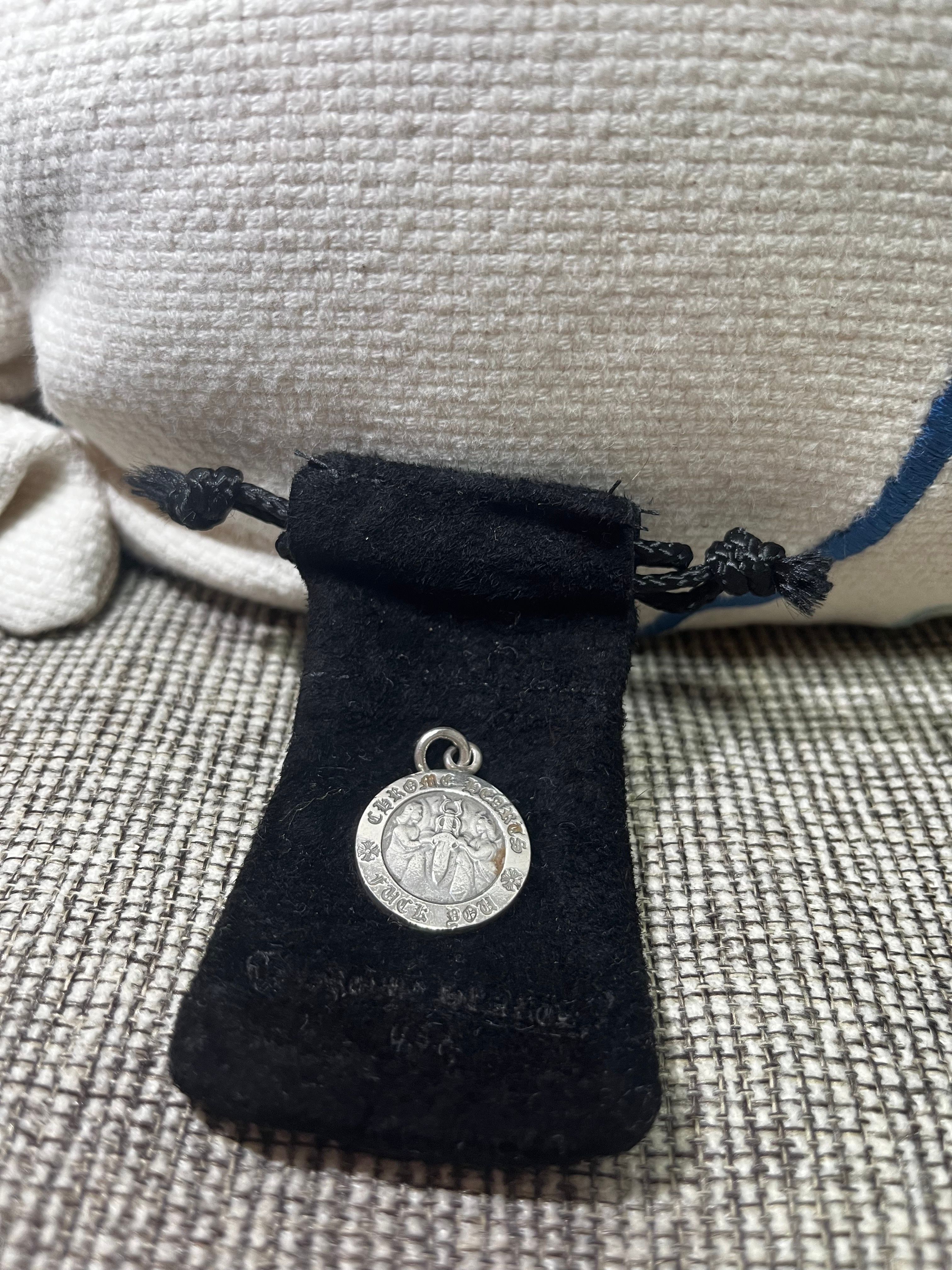 Chrome Hearts Angel Medal Charm Fuck You "Silver"