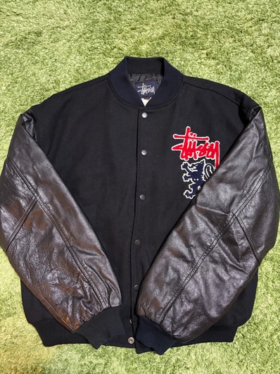 90’s old stussy Varsity Jacket “Griffin”