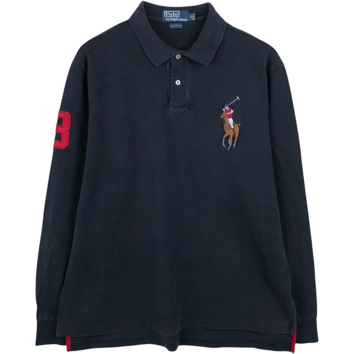 古着 ラルフローレン Ralph Lauren POLO by Ralph Lauren CUSTOM FIT ビッグポニー 長袖 ポロシャツ メンズXL相当/eaa667630