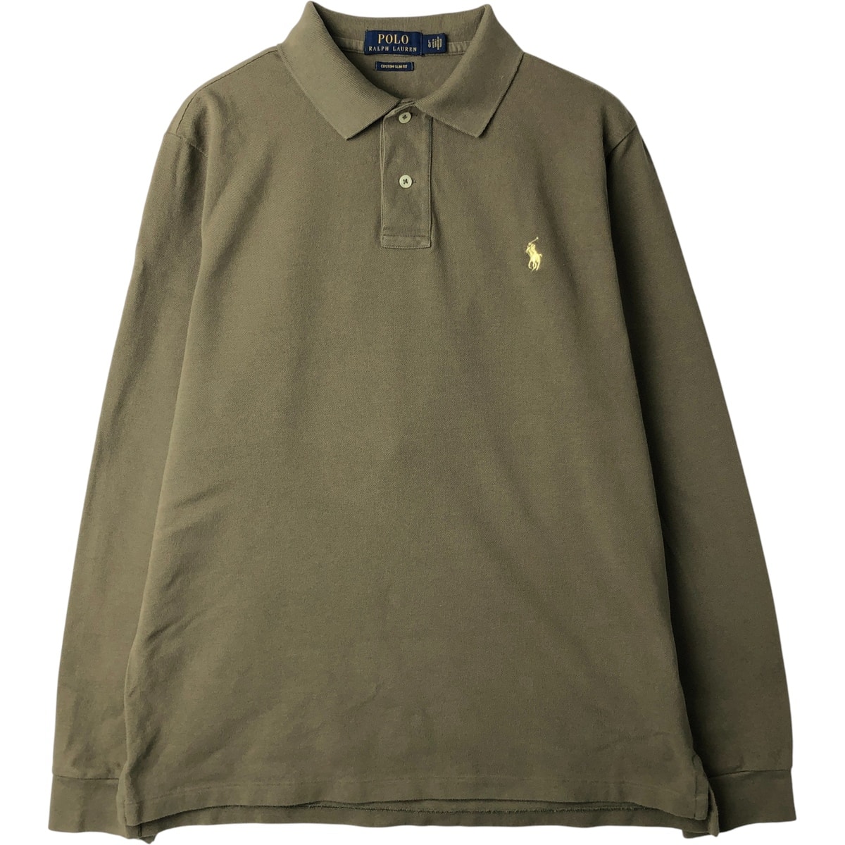 古着 ラルフローレン Ralph Lauren POLO RALPH LAUREN CUSTOM SLIM FIT 長袖 ポロシャツ メンズL相当/eaa616297