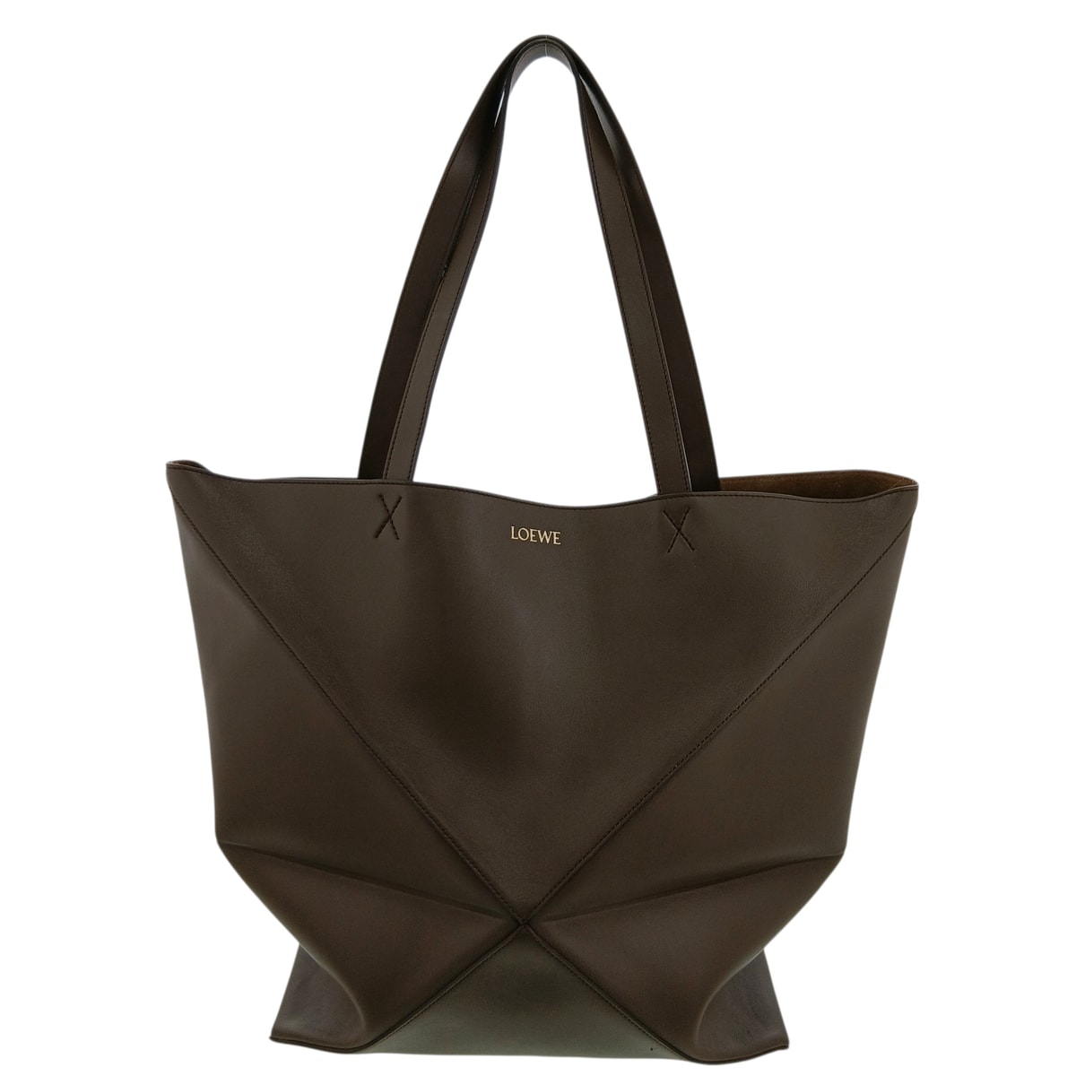 LOEWE ロエベ パズルフォルド トートバッグ XL トートバッグ E933Q18X01 レザー カーキ  メンズ【中古】