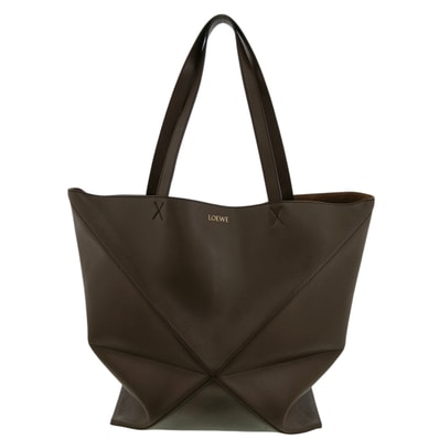 LOEWE ロエベ パズルフォルド トートバッグ XL トートバッグ E933Q18X01 レザー カーキ メンズ【中古】