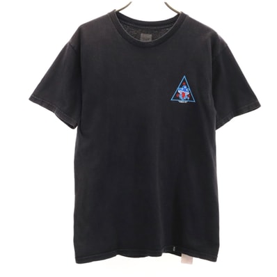 HUF ハフ バックプリント キノコ 半袖 Tシャツ S ブラック