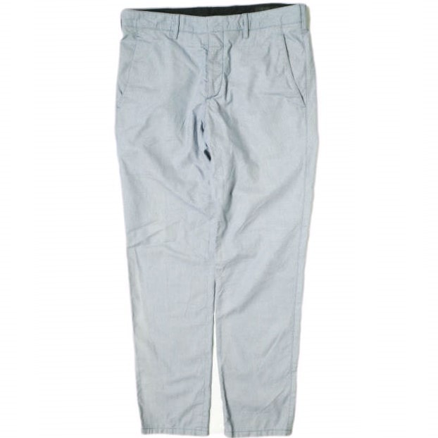 PRADA プラダ コットンスリムトラウザーズ ACS1 2014 3533 SPD91 S141 91X 46 サックスブルー プレス パンツ ボトムス g15685