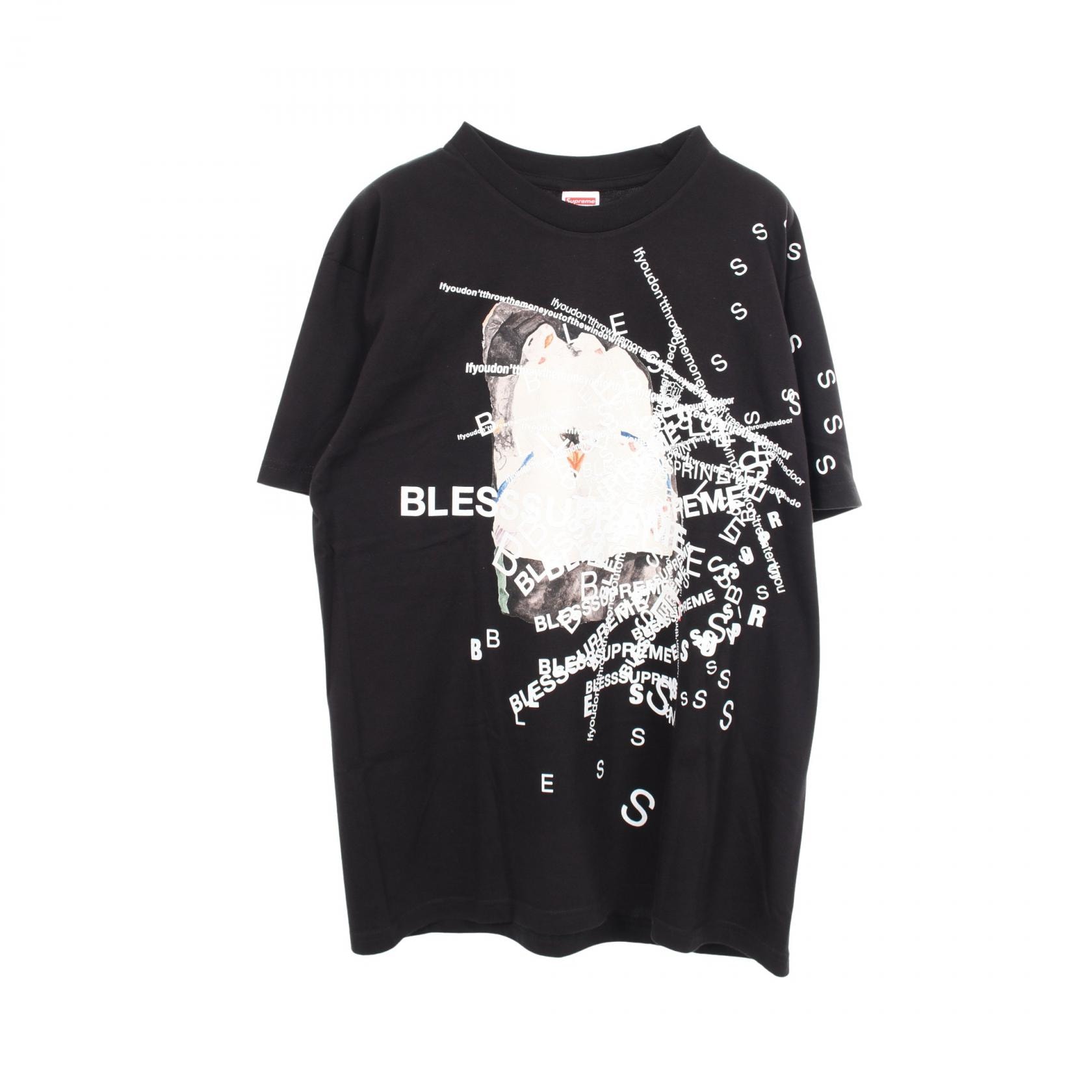 シュプリーム Supreme Supreme × BLESS プリント 半袖Tシャツ 衣料品 トップス コットン メンズ ブラック系 【中古】