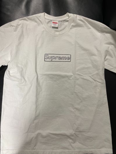 Supreme KAWS Chalk Logo Tee "White"