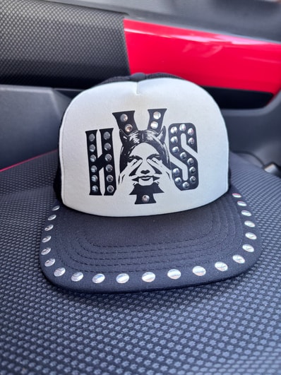 HYSTERIC GLAMOUR See No Evil Studded Mesh Cap "Black"