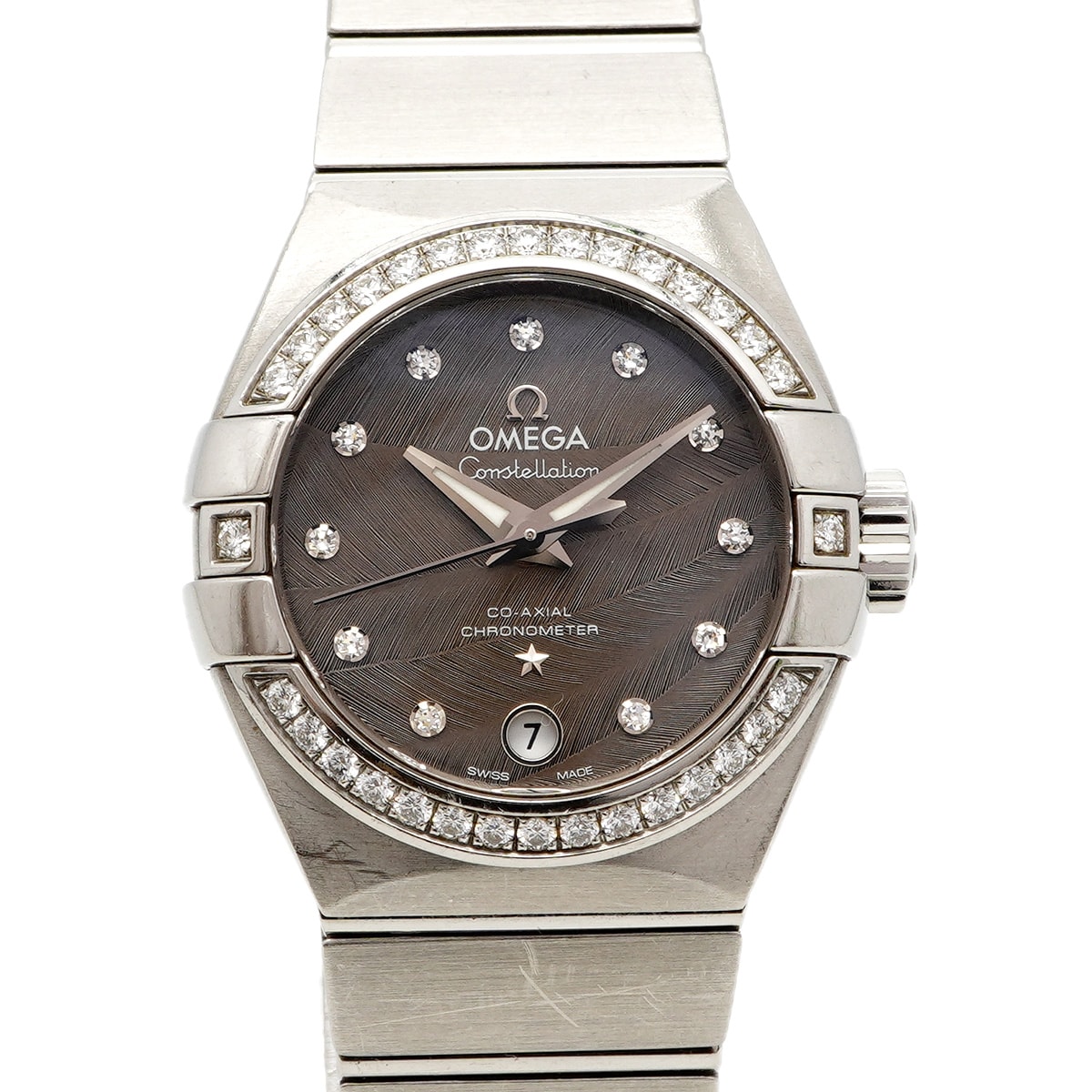 ★SALE【6wdc0214】オメガ コンステレーション 123.15.27.20.56.001 ブラウン文字盤【中古】腕時計 レディース