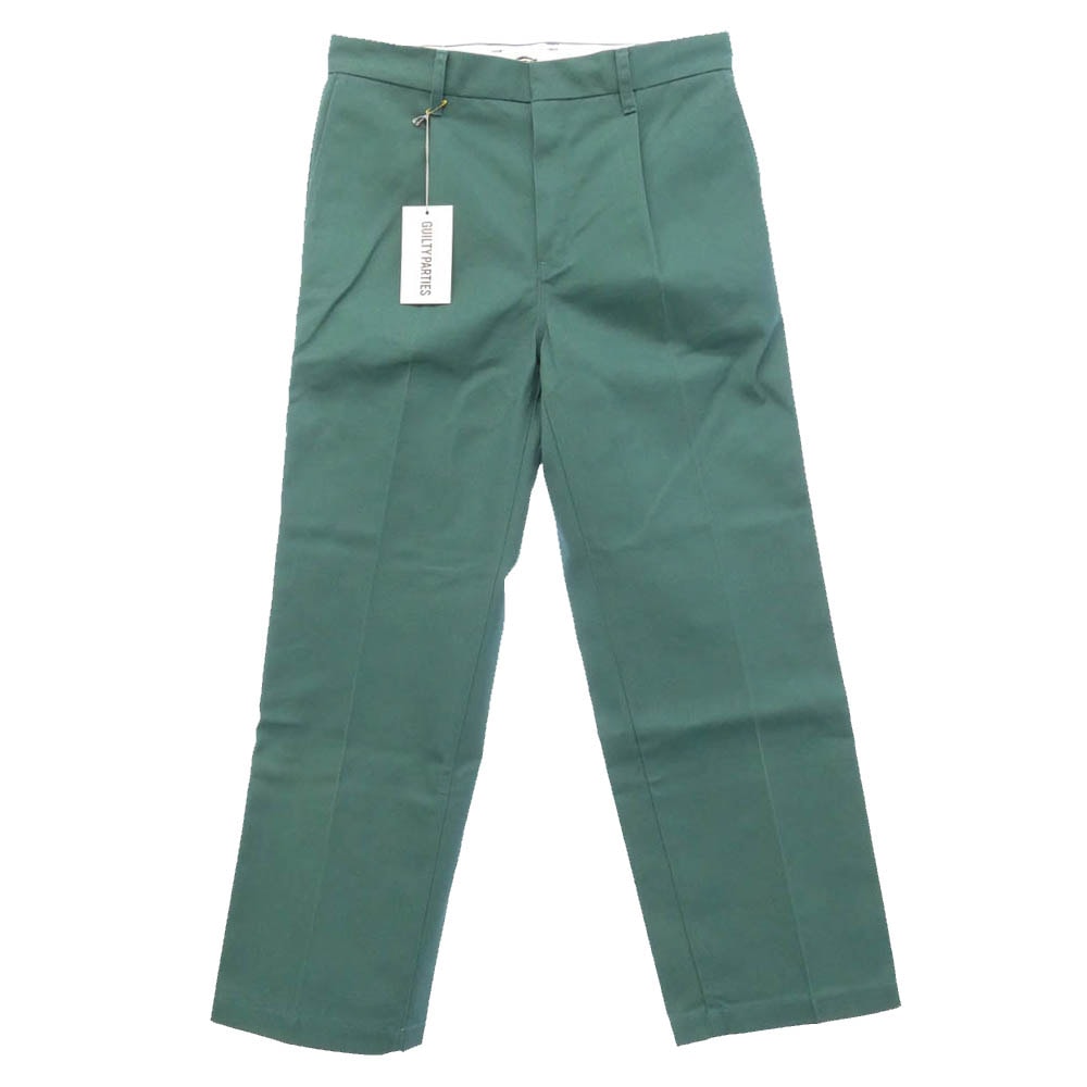 WACKO MARIA ワコマリア Dickies ディッキーズ 25AW 25FW-WMP-DC01 DICKIES  PLEATED TROUSERS ディッキーズ トラウザー パンツ グリーン系【美品】【中古】