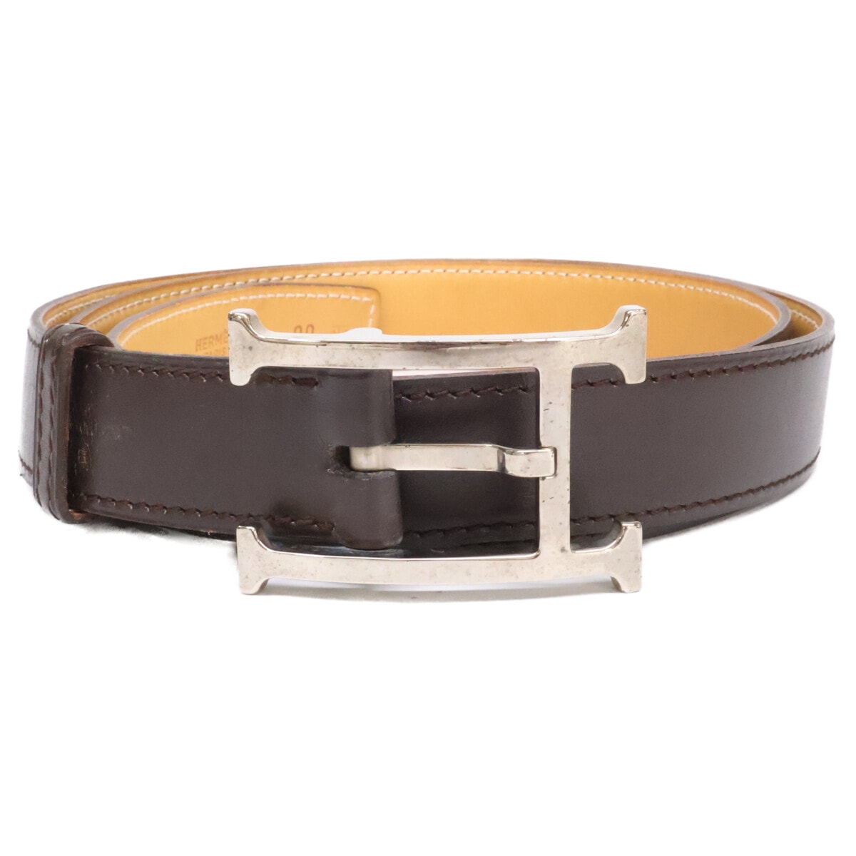 エルメス Hバックル □I刻 レザー 90