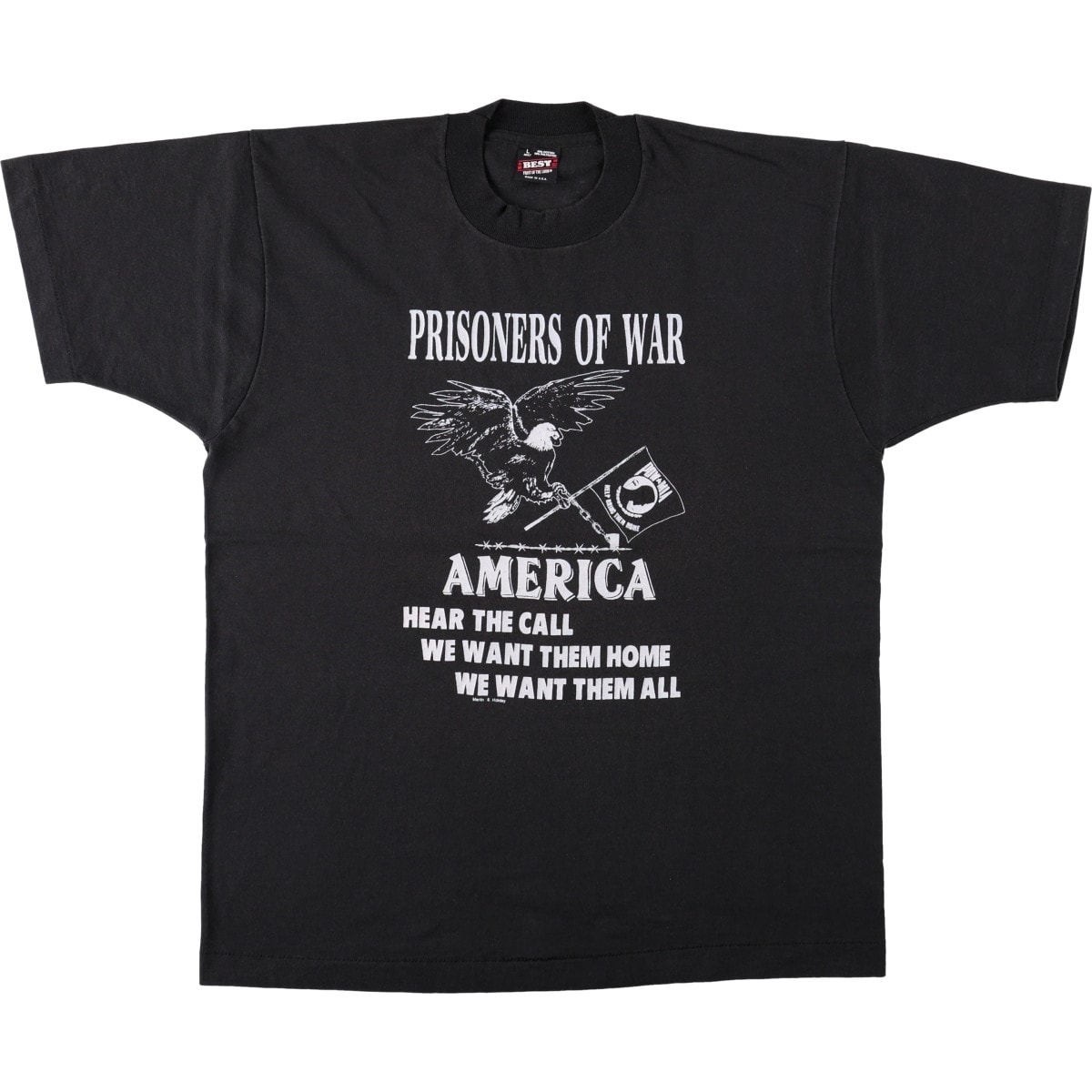 古着 90年代 フルーツオブザルーム FRUIT OF THE LOOM BEST 鷲柄 イーグル柄 プリントTシャツ USA製 メンズL相当 ヴィンテージ/eaa667237