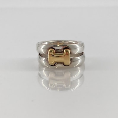 HERMES(エルメス) オランプ #53 #11号 リング・指輪 ゴールド×シルバー