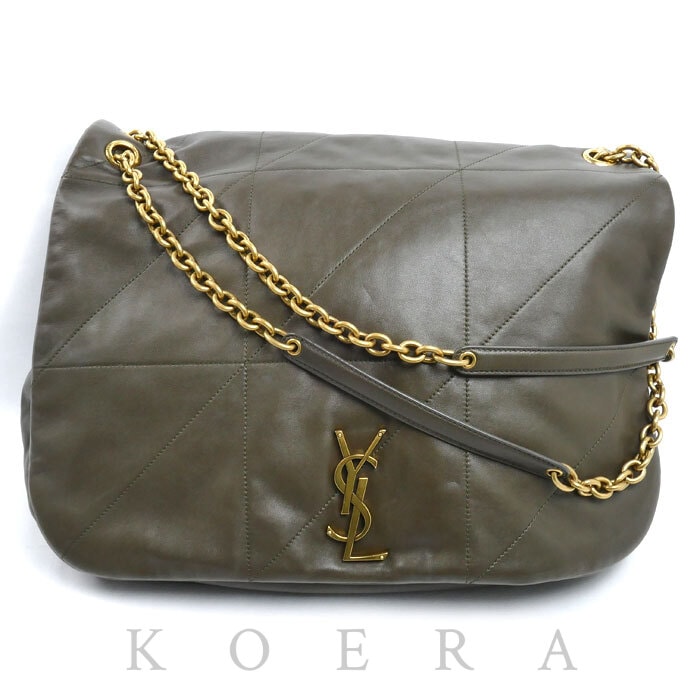 SAINT LAURENT サンローラン ジェイミー 4.3 ラージ ショルダーバッグ カーキ 742431 レディース【中古】