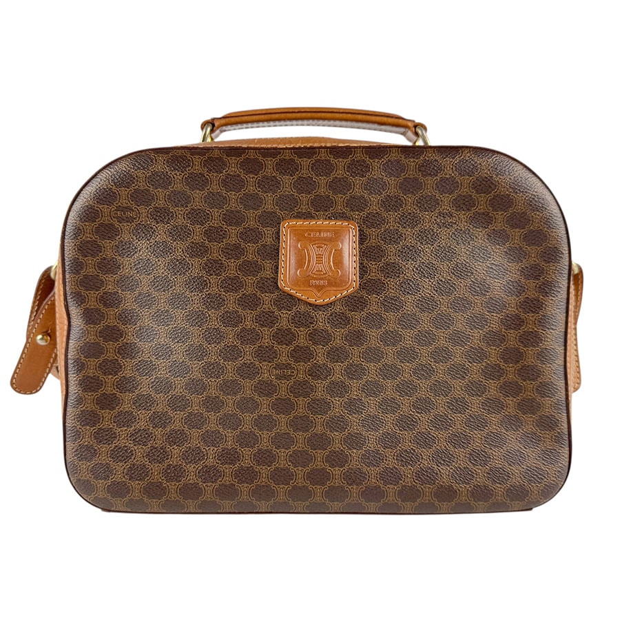 セリーヌ CELINE ショルダーバッグ マカダム PVCコーティングキャンバス ブラウン ユニセックス【中古】 z8153