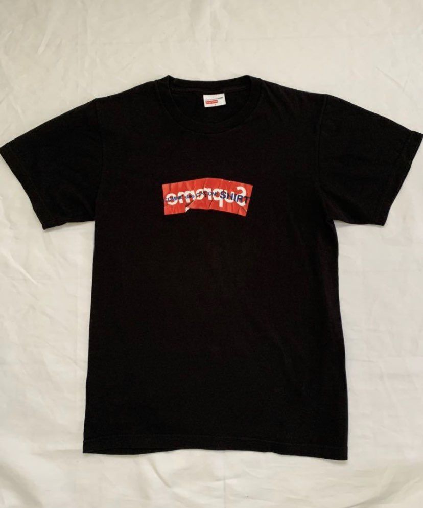 シュプリーム 2017 コムデギャルソン シャツ ボックス ロゴ Tシャツ "ブラック"