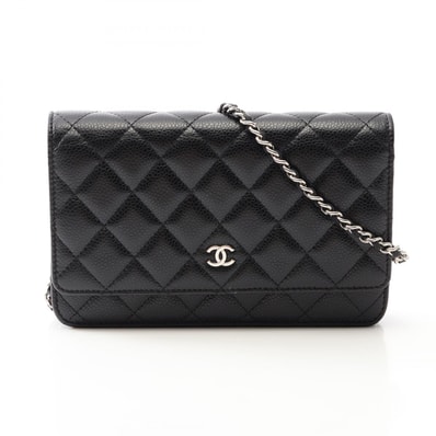 シャネル CHANEL マトラッセ ショルダーバッグ バッグ キャビアスキン(グレインドカーフ) レディース ブラック系 AP0250 【中古】