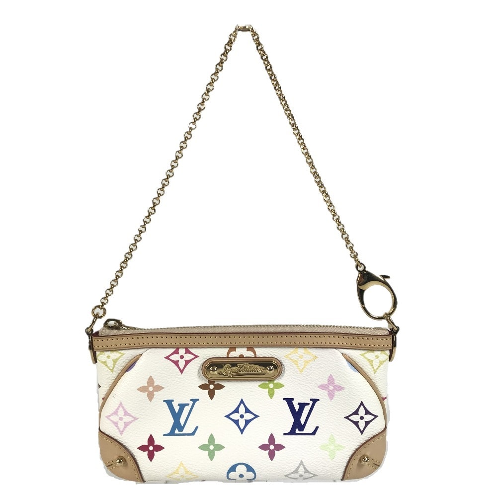 ルイヴィトン LOUIS VUITTON ポシェット ミラ MM ポシェットミラMM M60096 モノグラムマルチカラー カバン チェーン アクセサリーポーチ ハンドバッグ ショルダーバッグ モノグラムマルチカラーキャンバス ブロン ホワイト 未使用