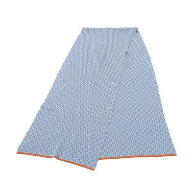エルメス HERMES H柄 ショール 衣料品 シルク シルク メンズ レディース ブルー系 【中古】