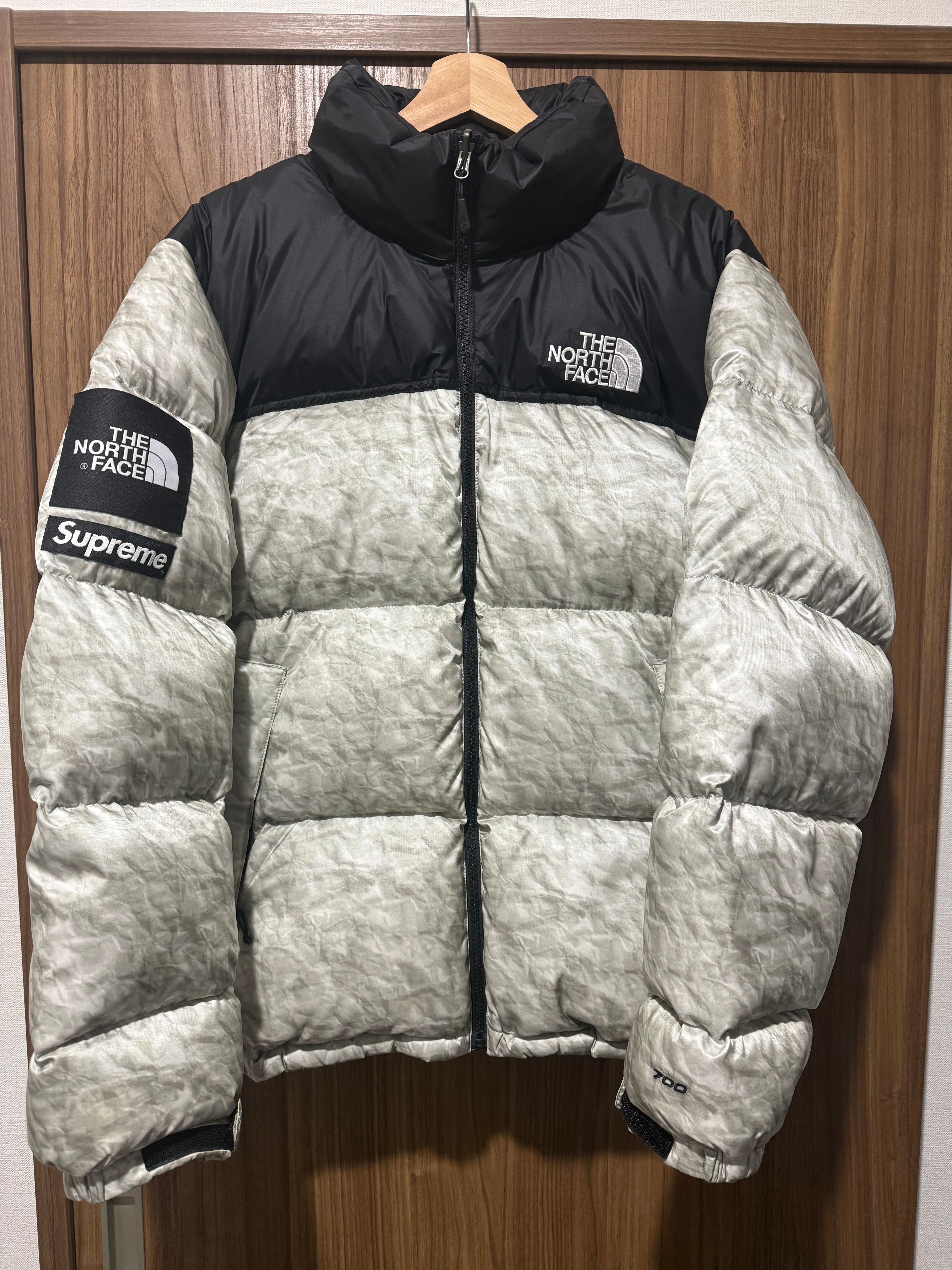 Supreme x The North Face Nuptse Jacket "White Paper Print"