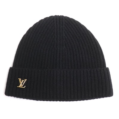 LOUIS VUITTON ルイ・ヴィトン ビーニー LV スパーク ニットキャップ ブラック M77877 RN1254
S レディース【中古】【美品】