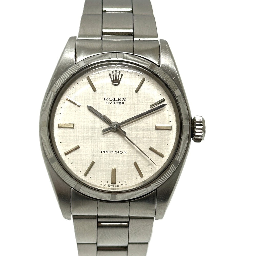 ロレックス ROLEX オイスタープレシジョン 6427 手巻き 腕時計 SS シルバー