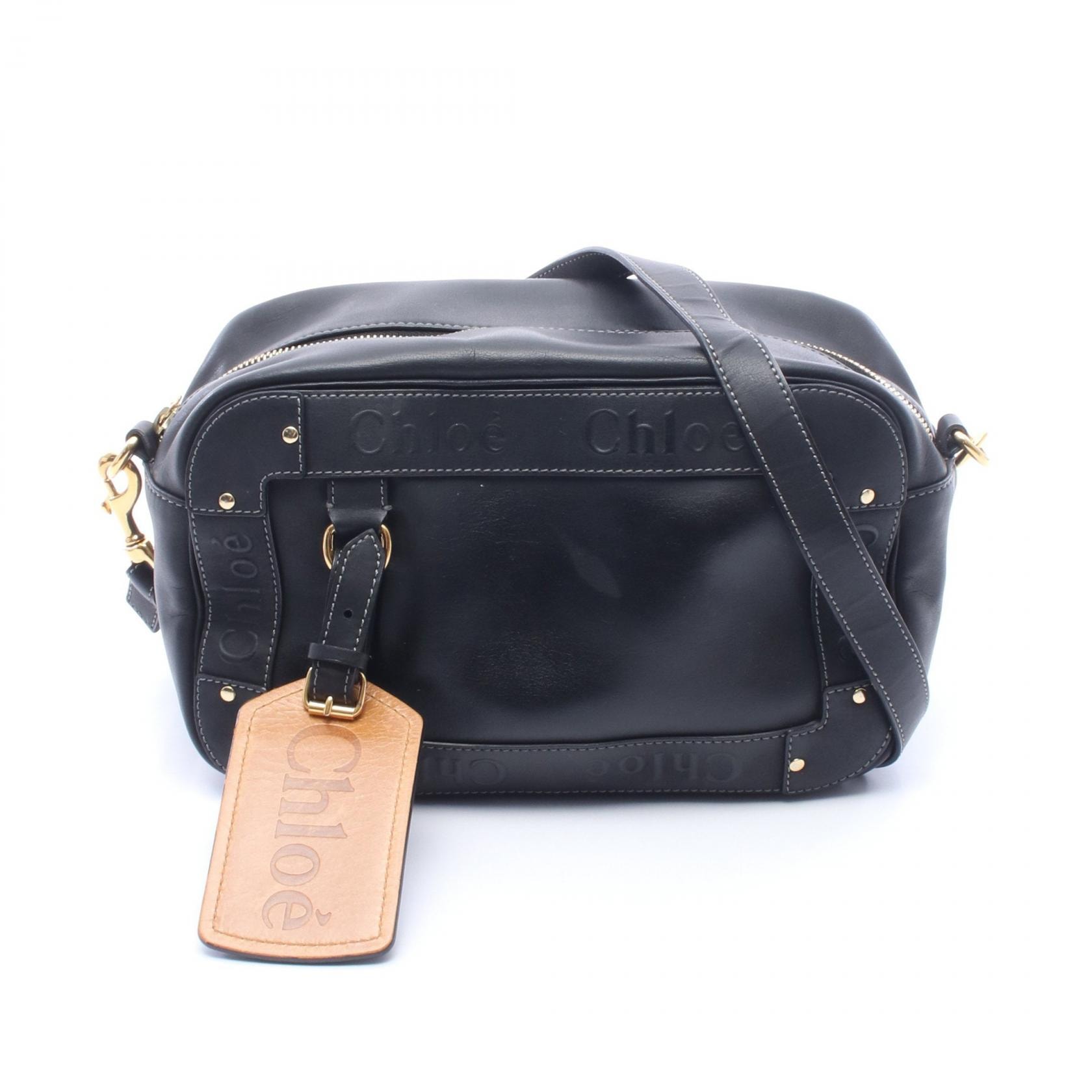 クロエ Chloe エデン ショルダーバッグ ショルダーバッグ バッグ レザー レディース ブラック系 01.12.62.65 【中古】