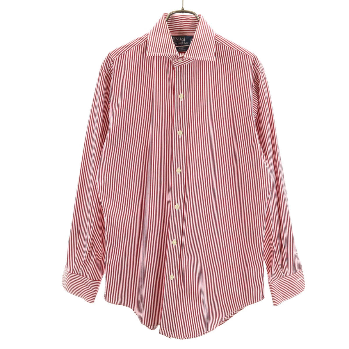Polo by Ralph Lauren ポロバイラルフローレン 長袖 シャツ 39-82 赤×白 インパクト21社製