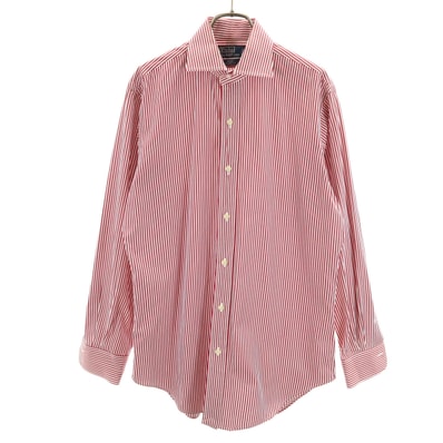 Polo by Ralph Lauren ポロバイラルフローレン 長袖 シャツ 39-82 赤×白 インパクト21社製